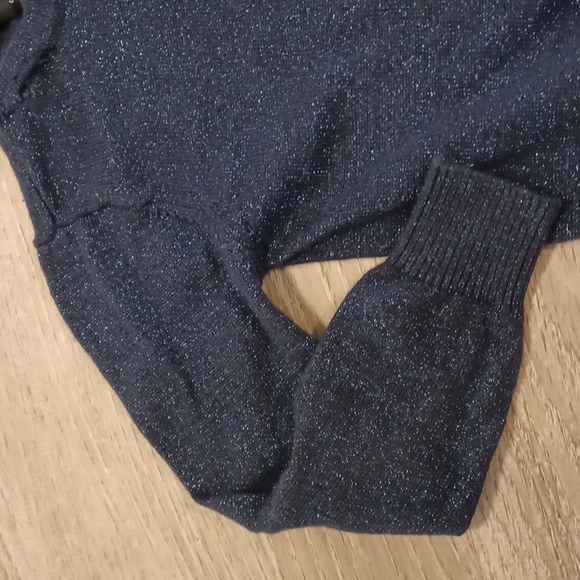 Little Marc Jacobs shimmery sparkle navy blue ruffle cardigan sweater snap up 5 - Picture 7 of 16